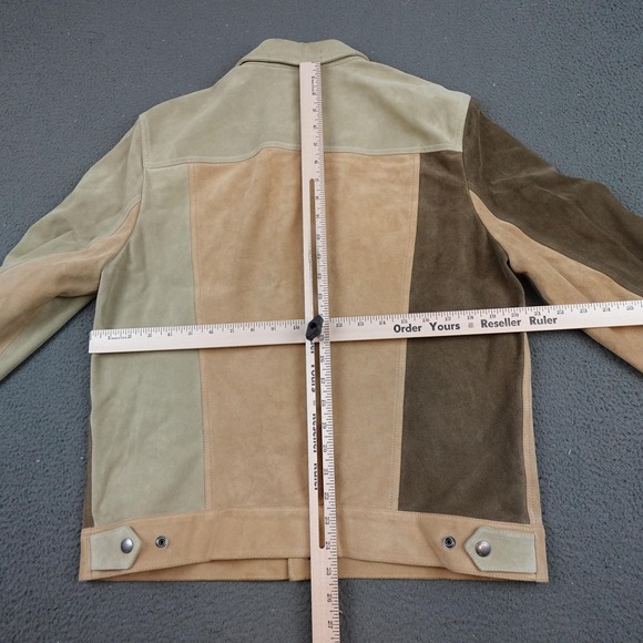 Todd Snyder Dylan Jacket Mens Medium Brown Suede Western Colorblock Italy - Picture 10 of 13